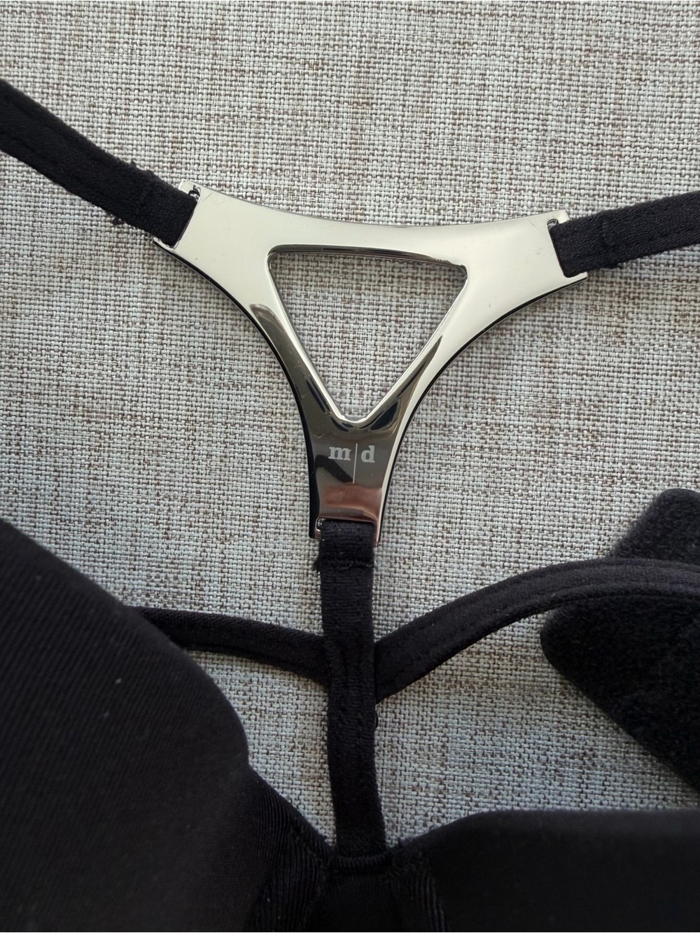 Marlies Dekkers Undressed Push Up bra Size 34B Black Silver Hardware Sexy - Picture 2 of 7